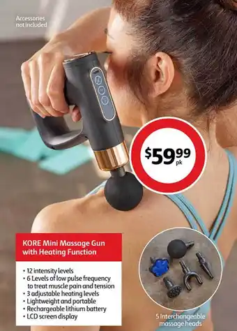 Sligro Kore mini massage gun with heating function aanbieding