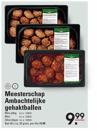 Sligro Meesterschap ambachtelijke gehaktballen aanbieding