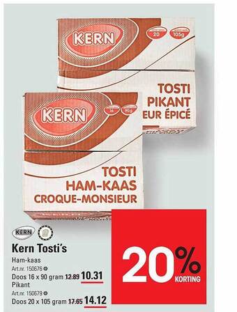 Sligro Kern tosti's aanbieding