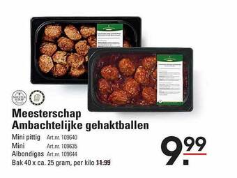 Sligro Meesterschap ambachtelijke gehaktballen aanbieding