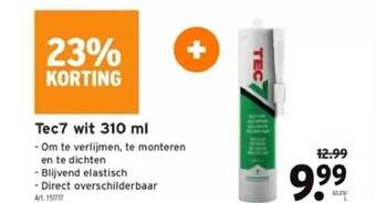 GAMMA Tec7 wit 310 ml aanbieding