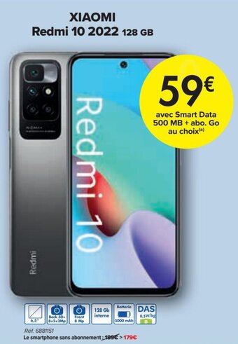 Carrefour Xiaomi Redmi 10 2022 128 GB aanbieding