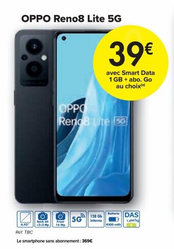 Carrefour Oppo Reno8 Lite 5G aanbieding