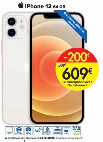 Carrefour iPhone 12 64GB aanbieding