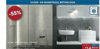 Zelfbouwmarkt Vloer- En Wandtegel Betonlook aanbieding