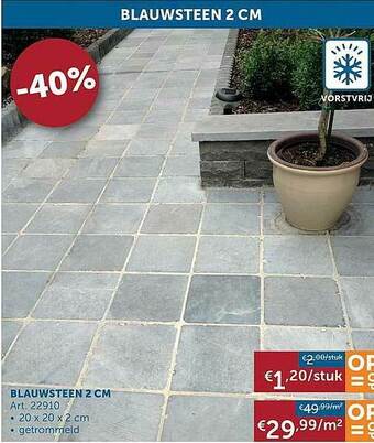 Zelfbouwmarkt Blauwsteen 2 Cm aanbieding