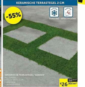 Zelfbouwmarkt Keramische Terrastegel 2 Cm aanbieding