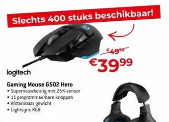 Exellent Logitech Gaming Mouse G502 Hero aanbieding