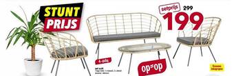 Yess Set Suiti 1 Lage Tafel, 1 X Tweezit, 2 X Eenzit aanbieding