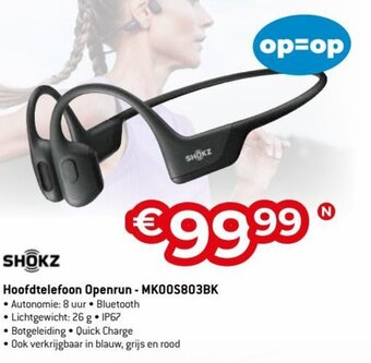 Exellent Shokz Hoofdtelefoon Openrun - MK00S803BK aanbieding
