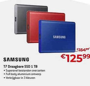 Exellent Samsung t7 draagbare ssd 1 tb aanbieding