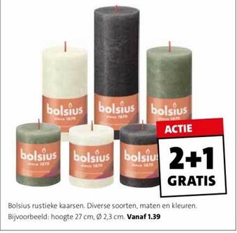 Bolsius rustieke kaarsen
