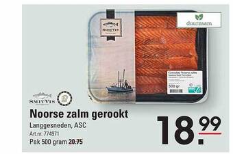 Noorse zalm gerookt