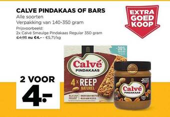 Jumbo Calve Pindakaas Of Bars aanbieding