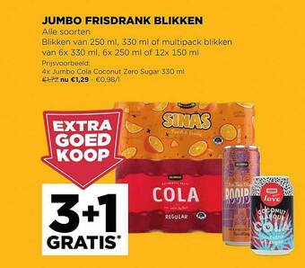 Jumbo Frisdrank Blikken