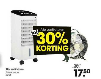 Kwantum Alle Ventilatoren 30% Korting aanbieding