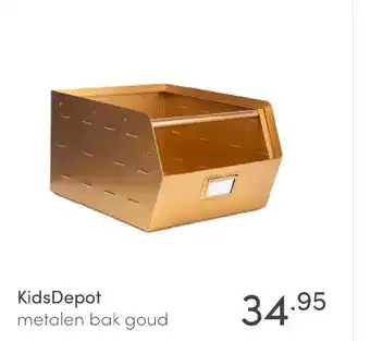 Kids Depot metalen bak goud