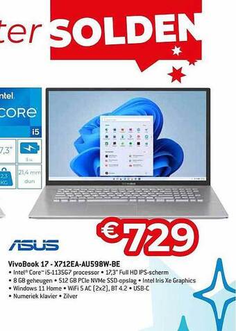 Exellent Asus vivobook 17 aanbieding