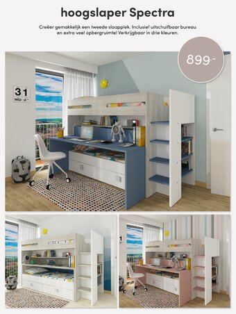 Baby & Tiener Hoogslaper Spectra aanbieding