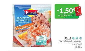 Intermarché Escal garnalen uit ecuador aanbieding