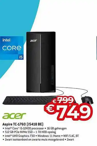 Exellent Acer aspire tc1760 aanbieding