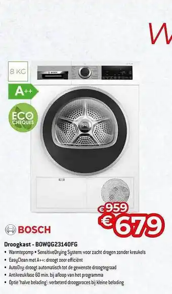 Exellent Bosch droogkast aanbieding