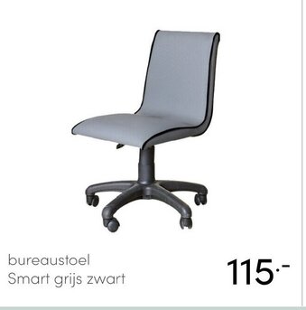 Baby & Tiener Bureaustoel Smart grijs zwart aanbieding