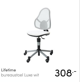 Baby & Tiener Lifetime bureaustoel Luxe wit aanbieding