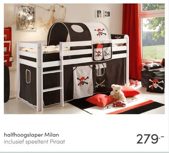 Baby & Tiener Halfhoogslaper Milan aanbieding