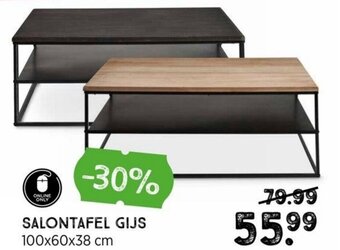 Salontafel Gijs 100x60x38cm