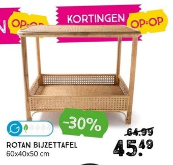 Xenos Rotan Bijzettafel 60x40x50cm aanbieding