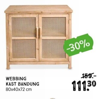 Xenos Webbing Kast Bandung 80x40x72cm aanbieding