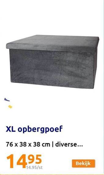 Action Xl opbergpoef aanbieding