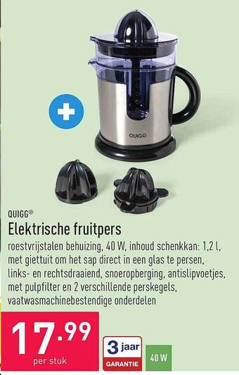 ALDI Quigg elektrische fruitpers aanbieding