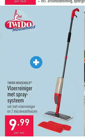 ALDI Twido household vloerreiniger met spraysysteem aanbieding