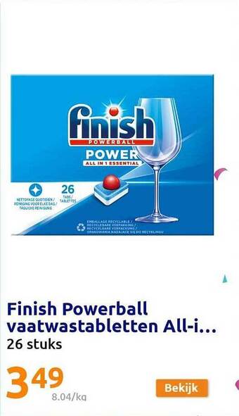 Action Finish powerball vaatwastabletten aanbieding