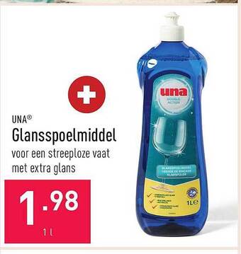 ALDI Una glansspoelmiddel aanbieding