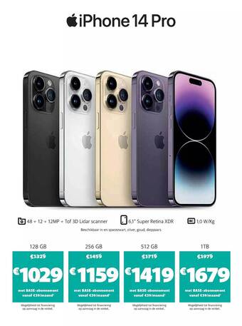 Base Iphone 14 pro aanbieding