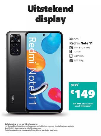 Base Xiaomi redmi note 11 aanbieding