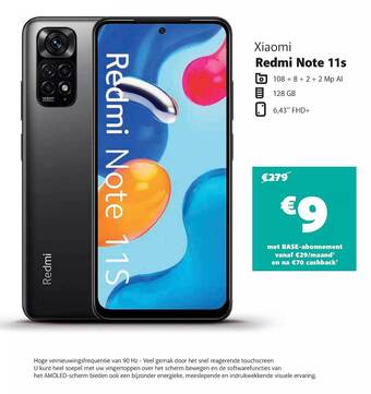 Base Xiaomi redmi note 11s aanbieding