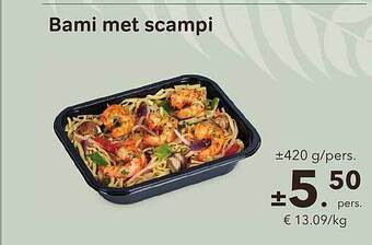Bon Ap Bami met scampi aanbieding