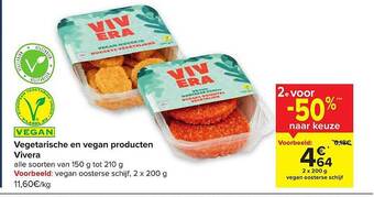 Carrefour Market Vegetarische en vegan producten vivera aanbieding