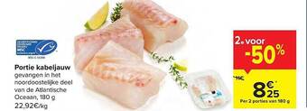 Carrefour Market Portie kabeljauw aanbieding