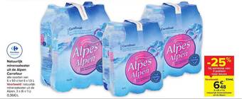 Carrefour Natuurlijk mineraalwater uit de alpen aanbieding