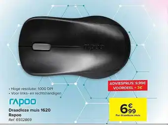 Carrefour Draadloze muis 1620 rapoo aanbieding