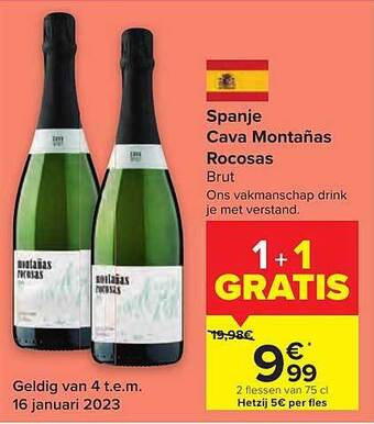 Carrefour Cava montañas rocosas aanbieding