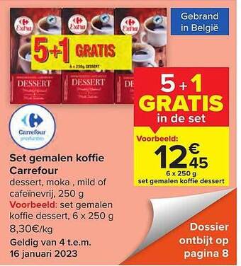 Carrefour Set gemalen koffie aanbieding