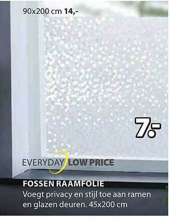 Jysk Fossen raamfolie aanbieding