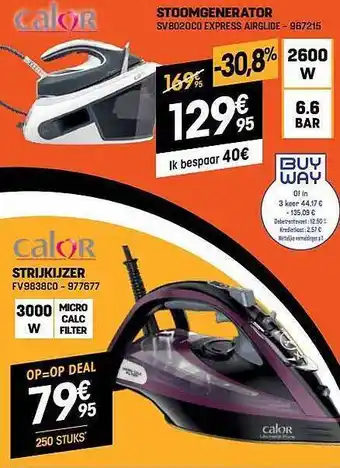 Electro Depot Calor strijkijzer, stoomgenerator aanbieding