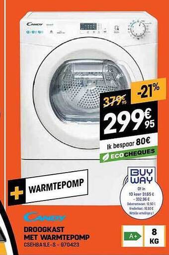 Electro Depot Candy droogkast met warmtepomp aanbieding